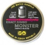 Пульки к пневматике JSB EXACT JUMBO MONSTER Match Diabolo Airgan Pellets 5,5 мм (.22), вес 1,645 грамм 25,4 грана Чехия 200 штук